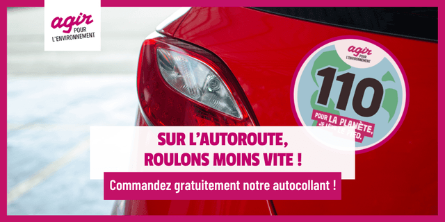 Commandez gratuitement notre autocollant « Pour la planète, je lève le pied » !